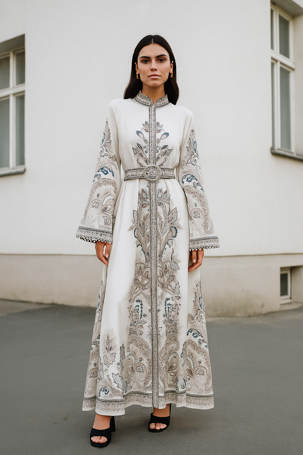 Ivory Garden Robe Dress