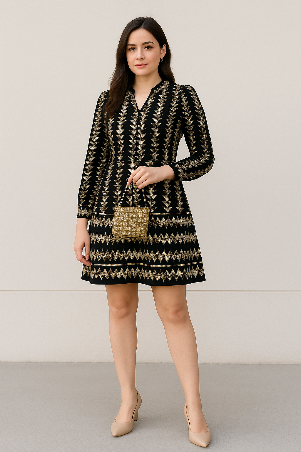 Noir Chevron Elegance