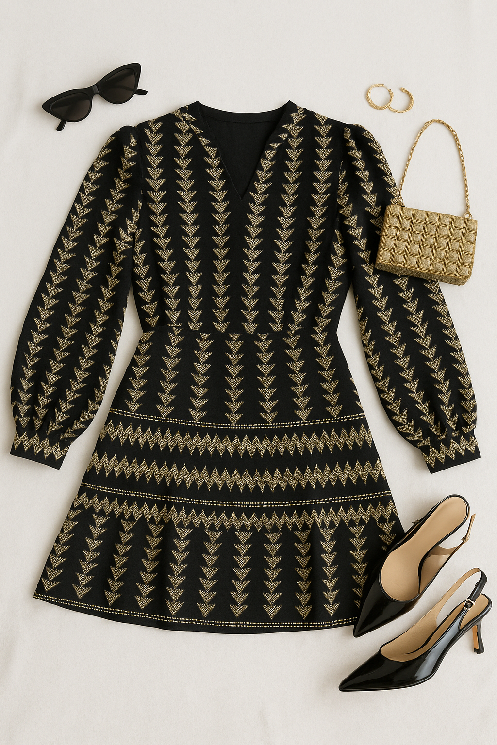 Noir Chevron Elegance