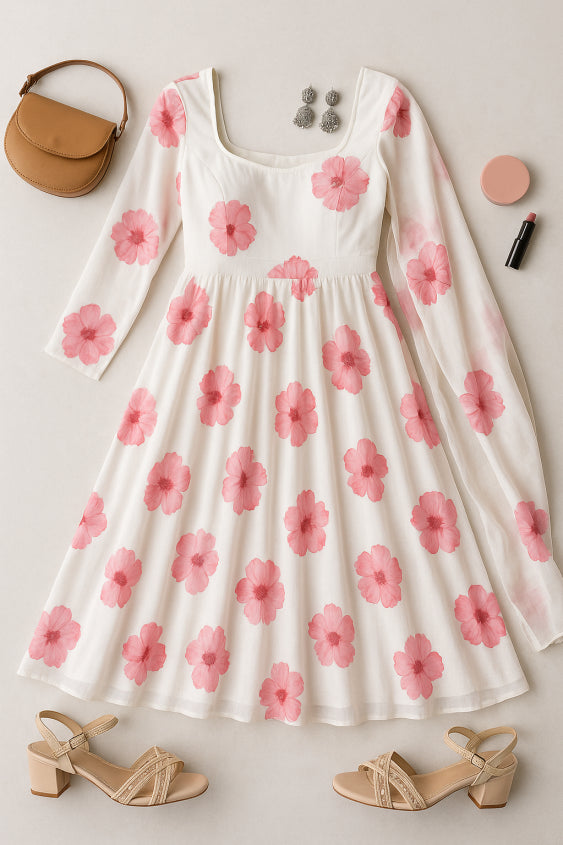 Blush Bloom Anarkali Dress