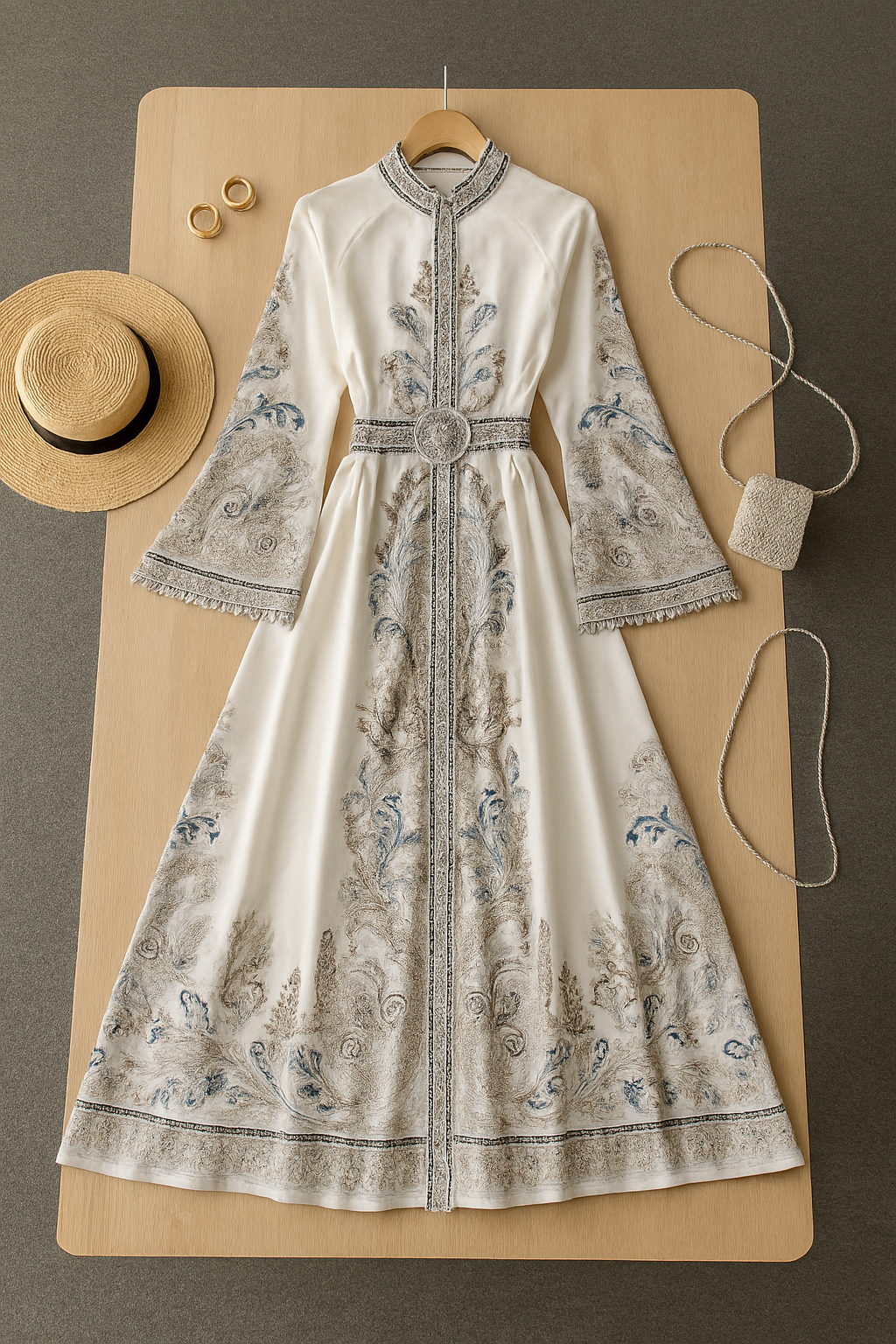 Ivory Garden Robe Dress