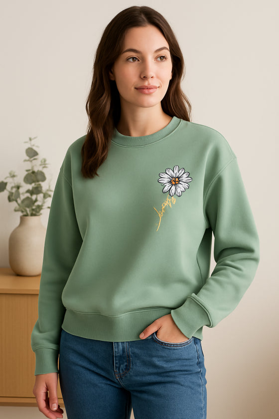 Minty Fresh Floral Sweatshirt
