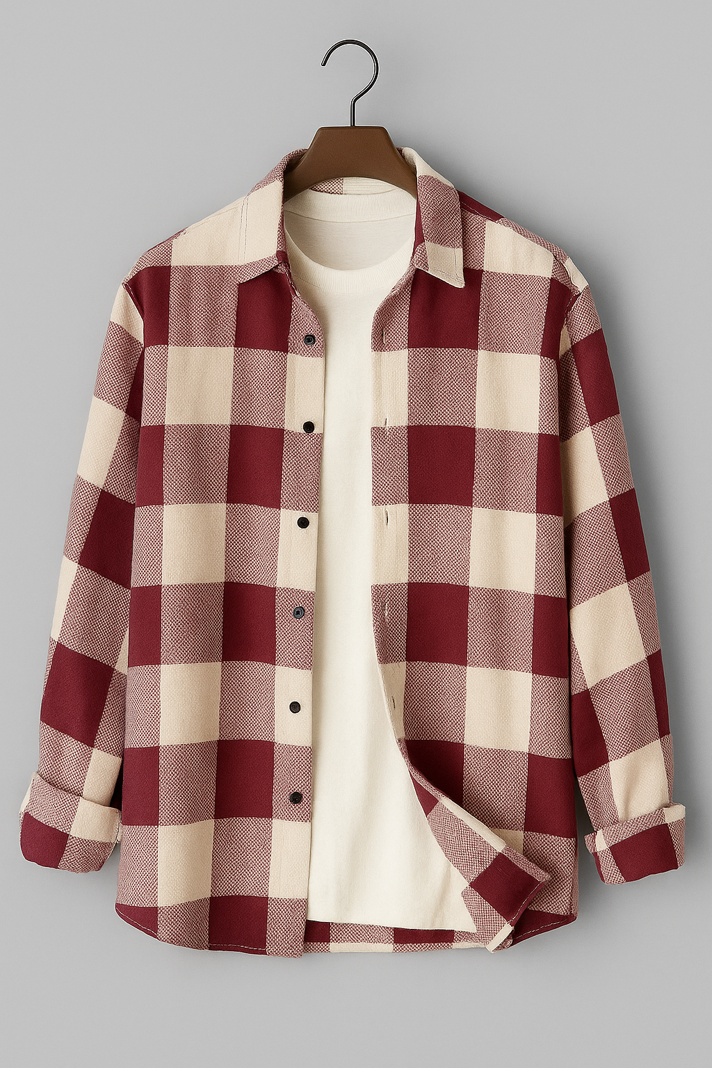 Relaxed Fit Casual Checked Shirt – Full Sleeves