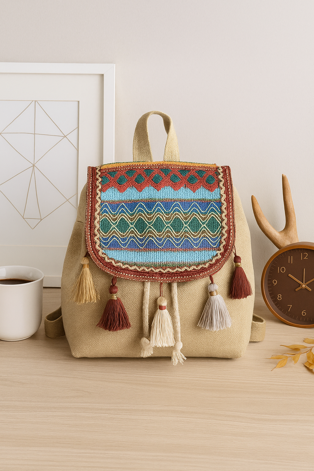 The Jaipur Tassel SackNet Bag